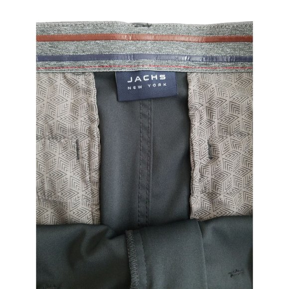 Men's Jachs New York Flat Front Comfort Waist Stretch Performance Black Shorts - Picture 3 of 14